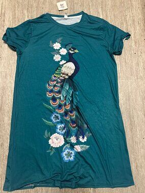 NWT Pixie Lady Floral Peacock Blouse size XL